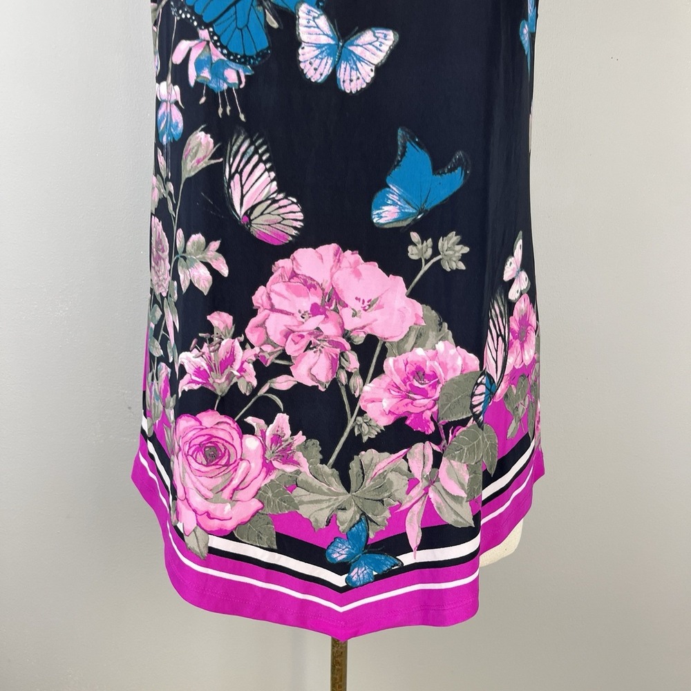 INC International Concepts Sleeveless Top Womens M Butterfly Rose VTG‎ Y2K NWT - Picture 3 of 7